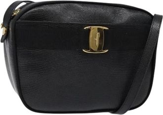 Ferragamo Pre-owned Cross Body Bags, female, Blue, Size: ONE SIZE Pre-owned Leather Crossbody Bag