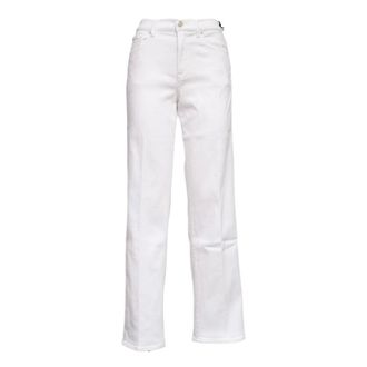 7 For All Mankind Straight Jeans, female, White, Size: W26 Straight Jeans