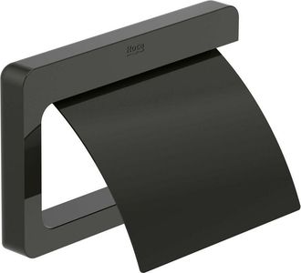 Roca Roca - Portarrollos Con Tapa Tempo Color: Negro Titanio