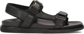 Kazar Heren leren sandalen met verstelbare banden - Heren - Sandalen - Zwart - 45 EU - Leer - Schoenen