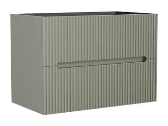 Vente-Unique Mueble de ba&ntilde;o suspendido estriado verde - 80 cm - PAVANI