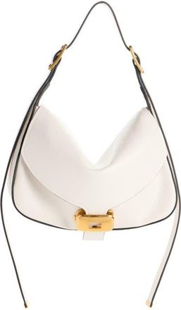 Balenciaga Medium Clicca Arena Leather Shoulder Bag in 9181 White Snow at Nordstrom