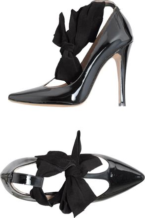 Chlo&eacute; Black Patent Bow Detail Pumps Size 38.5