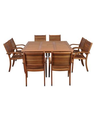 Amazonia Teak Arizona 9Pc Patio Dining Set