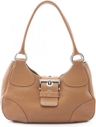 Prada Brown Leather Tote Bag (Pre-Owned)