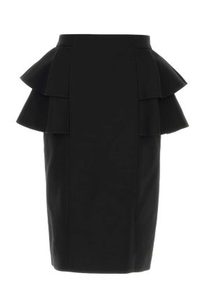Valentino Garavani Black Crepe Skirt