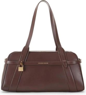 Elisabetta Franchi Tassen, Dames, Bruin, ONE Size, Leer, Grote Over-de-Schouder Tas