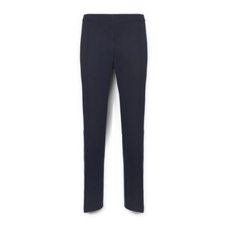 Elena Miro Broeken, Dames, Blauw, S, Nylon, Slim-fit broek in Milanese steek