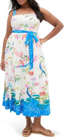 City Chic Free Spirit Print Sleeveless Maxi Dress at Nordstrom, Size 18W