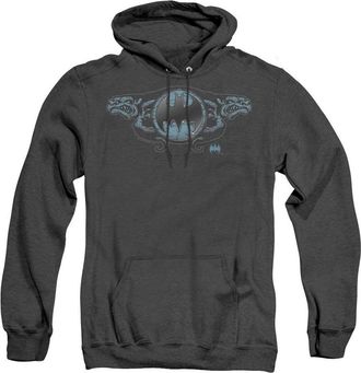Gildan Batman Two Gargoyles Logo Adult Heather Hoodie / Hooded Sweatshirt