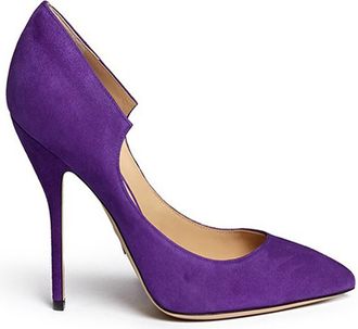 Generic Womens Stiletto Suede Pumps Shoes Sexy Pointed Closed Toe Dress High Heels Pumps Stylish Comfortable Slip On Party Dates Work Wedding Court Shoes,Purp