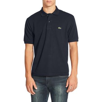 Lacoste Regular Fit Piqu&eacute; Polo in 166 Navy Blue at Nordstrom, Size 2