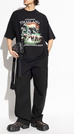 VETEMENTS T-shirt With Print, Mens, Black