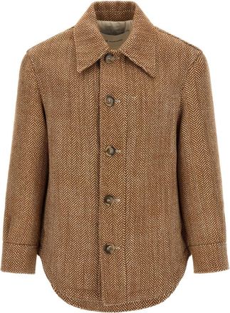 Ami Brown Shirt Collar Jacket