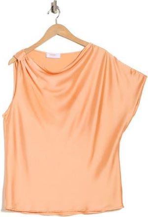 Renee C Asymmetric Satin Top in Melon at Nordstrom Rack, Size 2 X