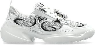 Roger Vivier Schoenen, Dames, Wit, 39 1/2 EU, Leer, Motor Run Sneakers