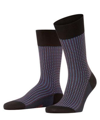 Falke Uptown Tie Patterned Dress Socks in Black at Nordstrom, Size Medium