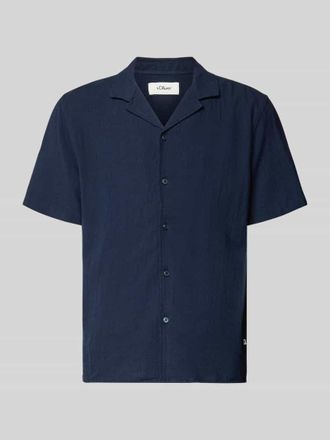 s.Oliver Red Label Resort Fit Freizeithemd aus reiner Baumwolle in Marine, Gr&ouml;&szlig;e 3XL