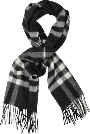 Burberry Accessoires, Dames, Zwart, ONE Size, Kasjmier, Cashmere Check Scarf