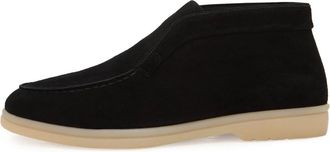 Cesare Gaspari Wool Step High Loafers - Dames - Enkellaarsjes - Zwart - 36 EU - Wol - Schoenen