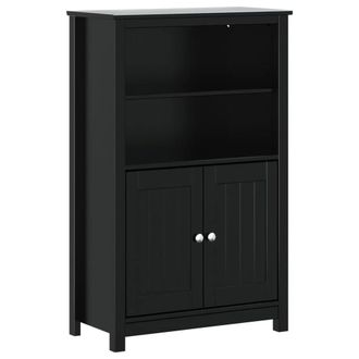 Berkfield Home Beautiful 3 Piece Bathroom Furniture Set BERG Black Solid Wood Pine