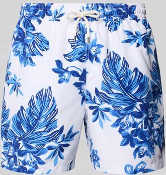 Ralph Lauren Badehose mit Allover-Muster in Weiss, Gr&ouml;&szlig;e XXL