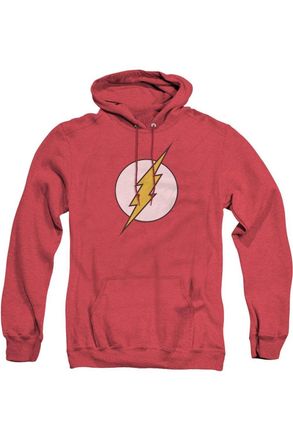 Gildan DC Comics Flash Flash Logo Adult Heather Hoodie / Hooded Sweatshirt