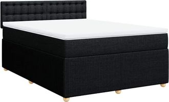 vidaXL Vidaxl - Cama Box Spring Con Colch&oacute;n Tela Negro 160x200 Cm