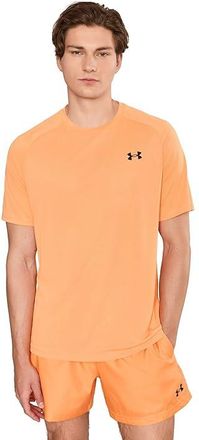 Under Armour UA Tech 2.0 Short Sleeve T-Shirts Mens T Shirt Orange Bloc/Black : LG, Polyester