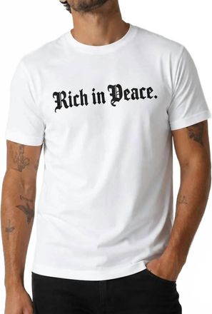 Kinetix Rich In Peace Organic Tee In White