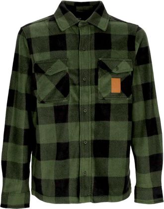 Etnies Woodsman Fleece - Heren - Casual Overhemden - Groen - S - Polyester - Overhemden