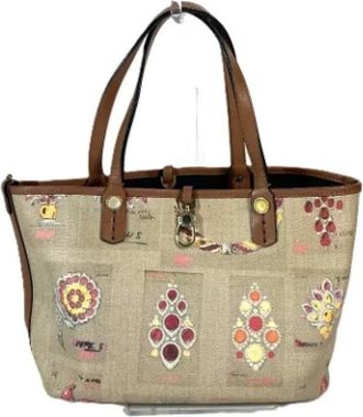 Bulgari Pre-owned Tote Bags, female, Beige, Size: ONE SIZE Pre-owned Leather shoulder-bags