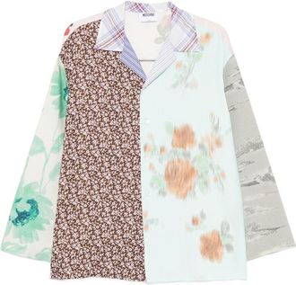 Moschino Multicolour Floral Patchwork Collared Top