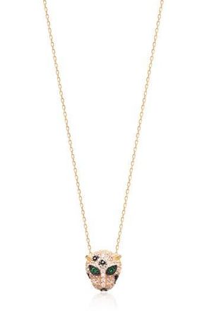 Gabi Rielle Pavé CZ Panther Pendant Necklace in Gold at Nordstrom Rack