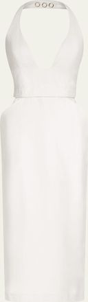 TWP On Again Off Again Halter Midi Dress