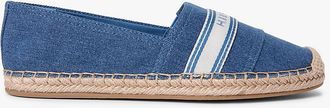 Tommy Hilfiger Womens Webbing Logo Denim Espadrille - Navy - US 6.5 / EU 37