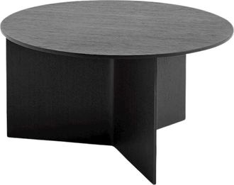 HAY Home, unisex, Zwart, ONE Size, Ronde Houten Tafel in Zwart
