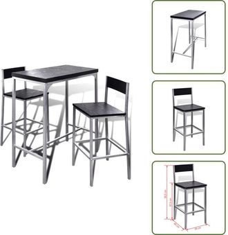 vidaXL The Living Store Set Banco da Bar e Colazione Alto - Tavolo da bar