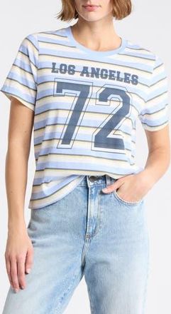 Vinyl Icons 72 Striped Graphic T-Shirt in Light Blue at Nordstrom Rack, Size X-Small