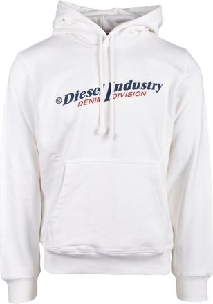Diesel Katoenen Gebreide Trui - Heren - Hoodies - Wit - M - Katoen - Hoodies & sweatvesten