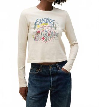 Daydreamer St. Moritz Long Sleeve Tee In Cream