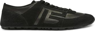 Balmain Racer 45 Trainers In Lambskin And Suede - Black