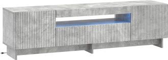 vidaXL Mueble De Tv Led Gris Hormig&oacute;n Madera De Ingenier&iacute;a Vidaxl