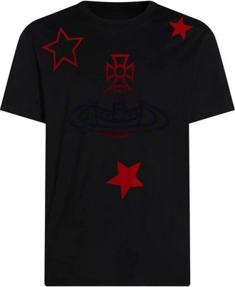 Vivienne Westwood ORB & STAR T SHIRT Size: XXL, colour: BLACK