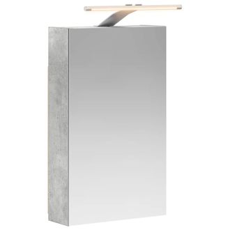 vidaXL Armario Con Espejo De Ba&ntilde;o Gris Concreto 30 X 10,5 X 50 Cm Vidaxl