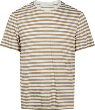 Majestic Filatures striped T-shirt - men - Linen/Flax/Elastane - M - Neutrals