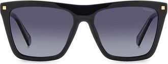 Polaroid PLD 4164/S/X Polarized 807/WJ Womens Sunglasses Black Size 56