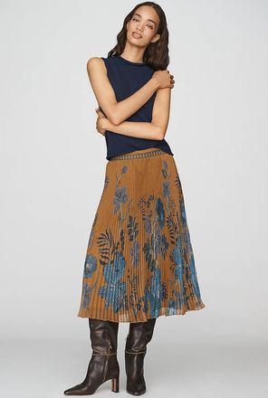 Ranna Gill Pleated Midi Skirt