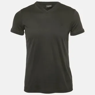 Emporio Armani Black Jersey V-Neck T-Shirt