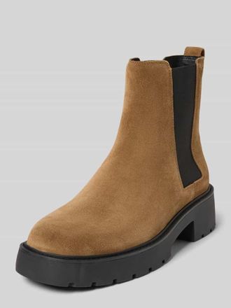 Calvin Klein Jeans Chelsea Boots aus Leder mit Zugschlaufe Modell CHUNKY in Taupe, Größe 36